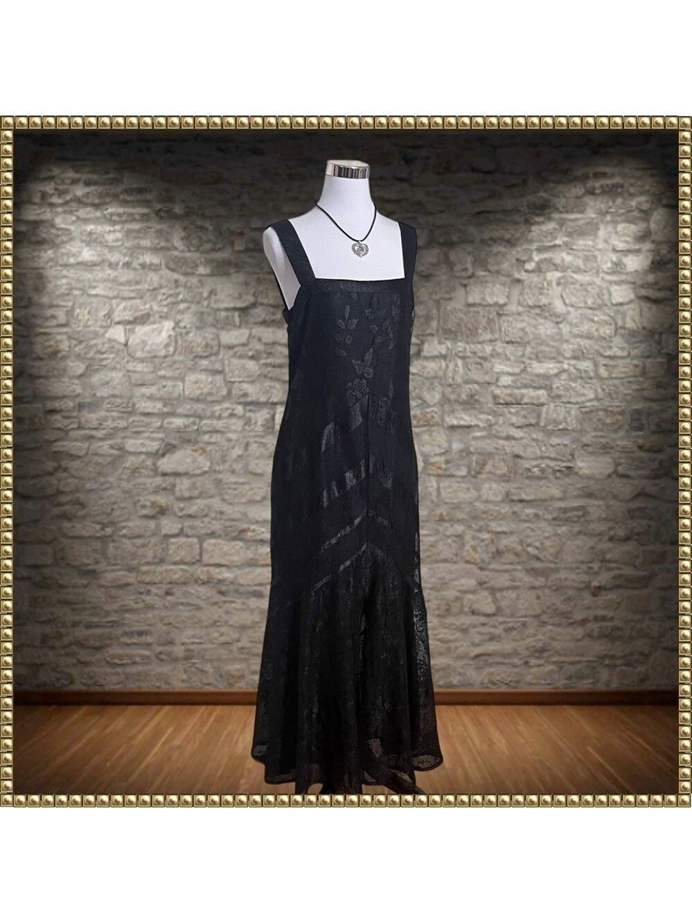 Damianou Black Shimmery Sleeveless Dress Medium